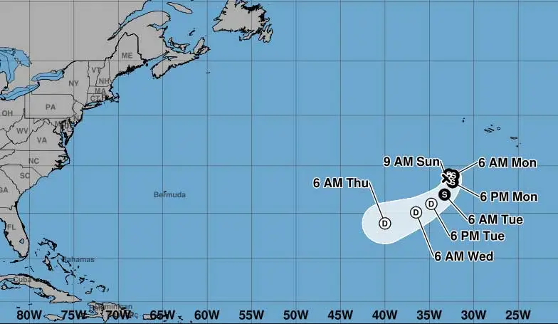 La tempête tropicale Fay se forme dans l'Atlantique