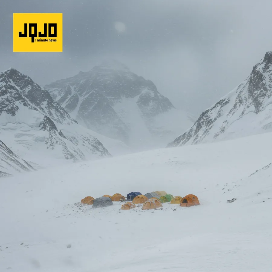 عاصفة ثلجية تحاصر 200 متسلق في جبل إيفرست