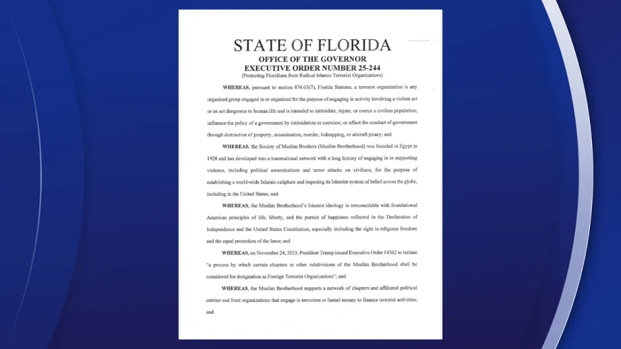 Florida labels Muslim Brotherhood and CAIR as terrorist organizations